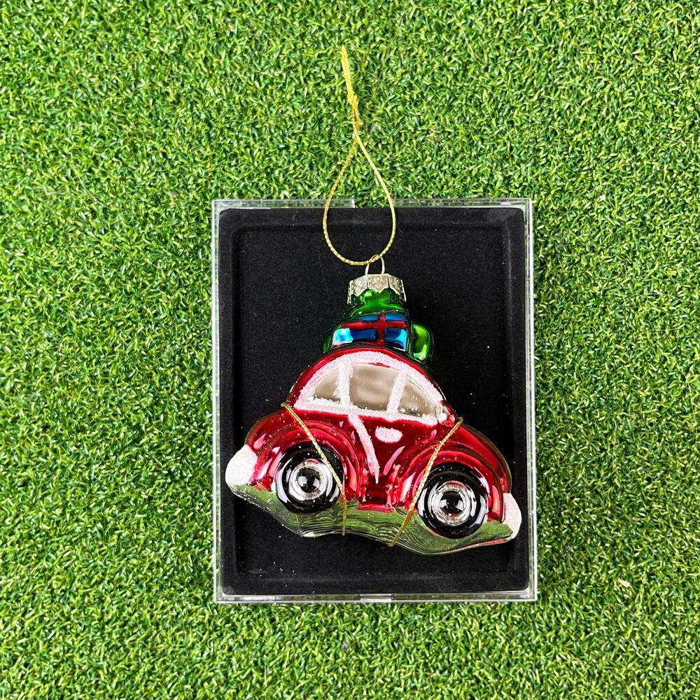 Vintage Old World Christmas Red Buggy Christmas Ornament